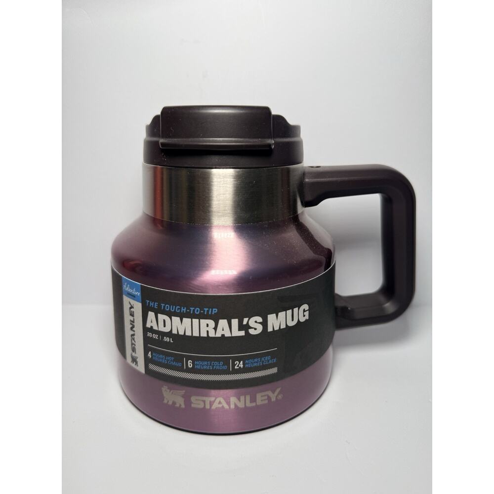 Stanley Tough-To-Tip 20oz Admiral's Mug Stainless Steel WISTERIA BNWT